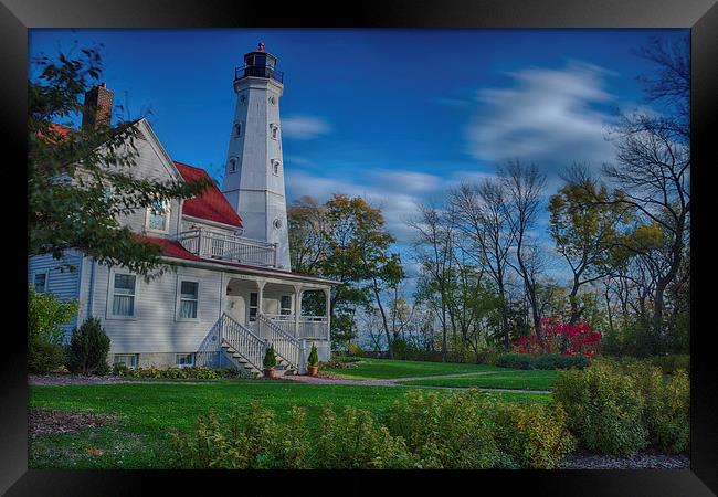 Lighthouse in the Park  Framed Print by Jonah Anderson Photography