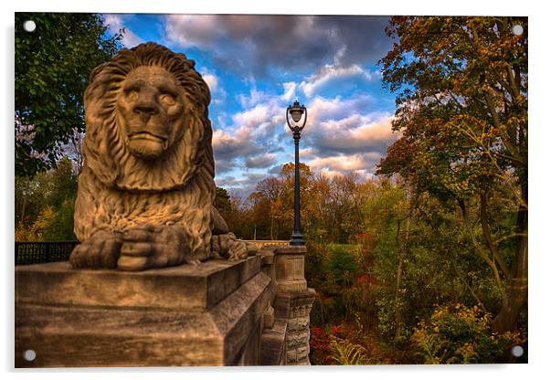 The Lion and the Lamp Post  Acrylic by Jonah Anderson Photography