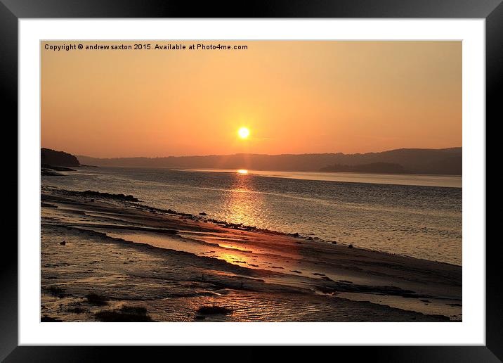  ARNSIDE SUNSET Framed Mounted Print by andrew saxton