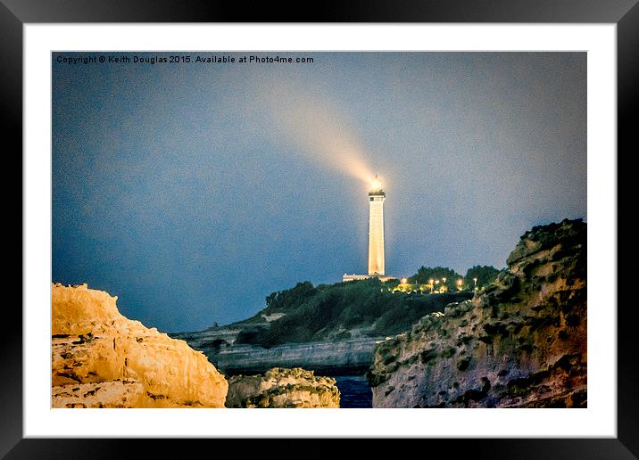 Biarritz Lighthouse Framed Mounted Print by Keith Douglas