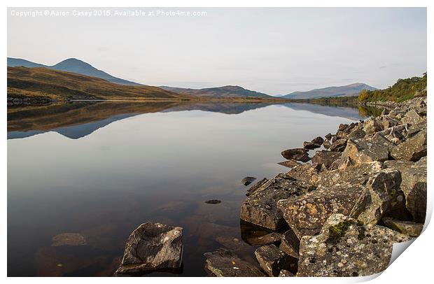  Lochside reflections Print by Aaron Casey