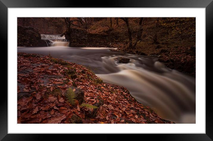  Waterfall Country South Wales Framed Mounted Print by Leighton Collins
