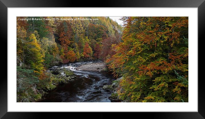 Autumn in the gorge Framed Mounted Print by Aaron Casey