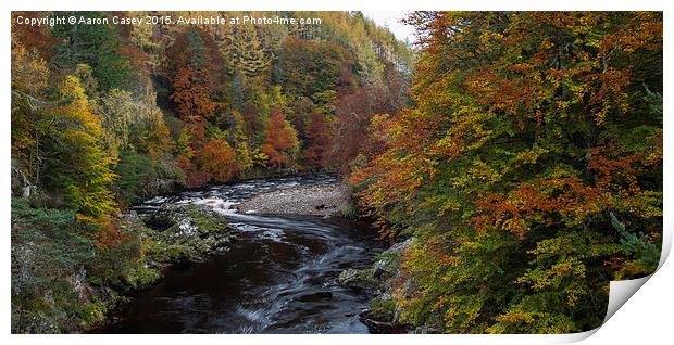 Autumn in the gorge Print by Aaron Casey