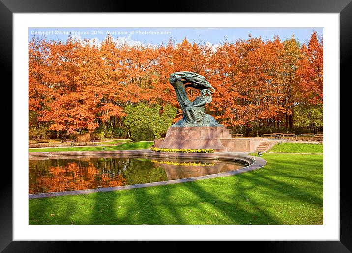 Chopin Monument in the Lazienki Park Framed Mounted Print by Artur Bogacki