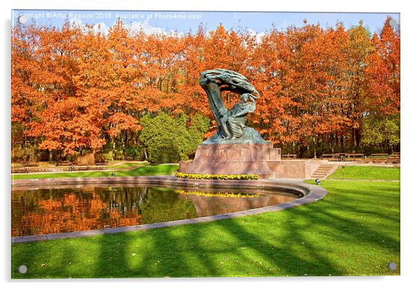 Chopin Monument in the Lazienki Park Acrylic by Artur Bogacki