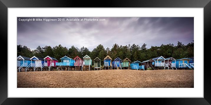 Beach Huts Framed Mounted Print by Mike Higginson