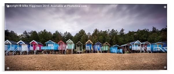 Beach Huts Acrylic by Mike Higginson