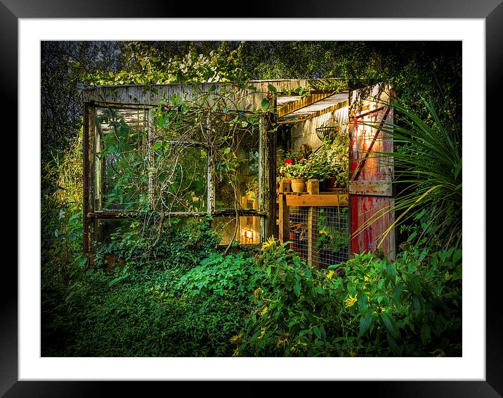 The Olde Potting Shed Framed Mounted Print by Mark Llewellyn