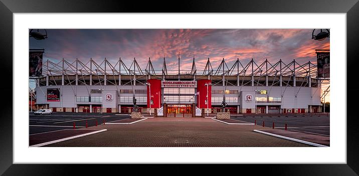 The Riverside Stadium, Middlesbrough Framed Mounted Print by Dave Hudspeth Landscape Photography