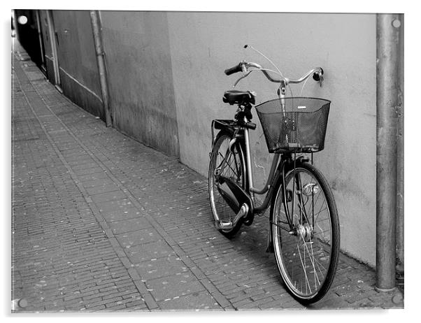  Bike in Amsterdam. Acrylic by Adele Crittenden