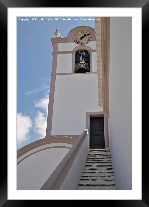 Stairs to the Clock Tower in Sao Lourenco  Framed Mounted Print by Angelo DeVal