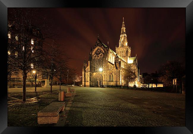 Glasgow Cathedral Night Framed Print by Grant Glendinning