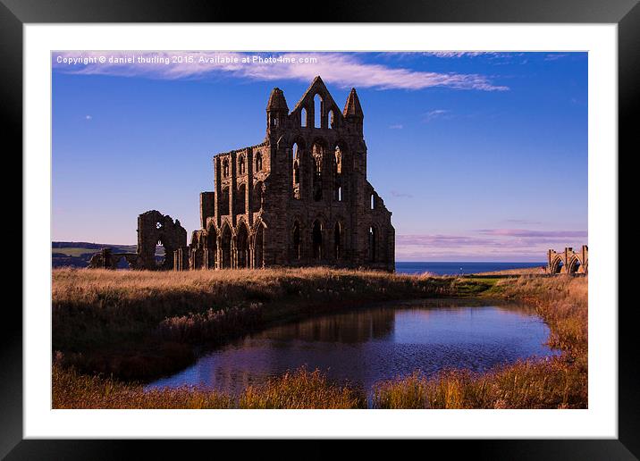   Whitby Abbey Framed Mounted Print by daniel thurling