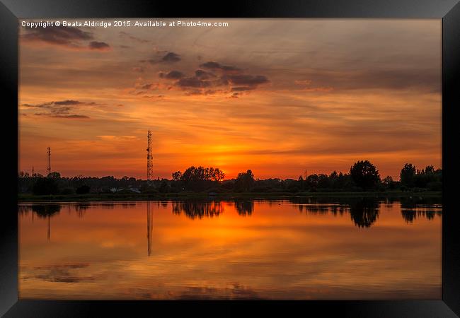  Red sunset Framed Print by Beata Aldridge