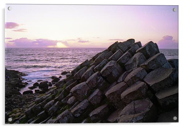 Giants Causeway at dusk Acrylic by Ian Middleton