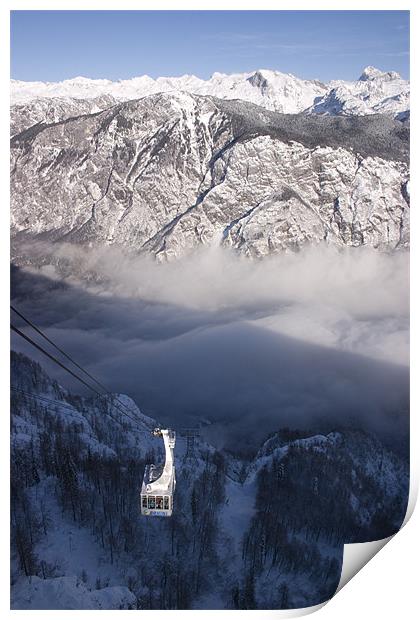 View of Julian Alps from Vogel mountain. Print by Ian Middleton