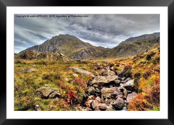 Tryfan Snowdonia North Wales  Framed Mounted Print by austin APPLEBY