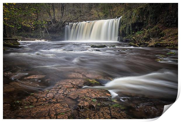  Sgwd Ddwli Uchaf waterfall Print by Leighton Collins