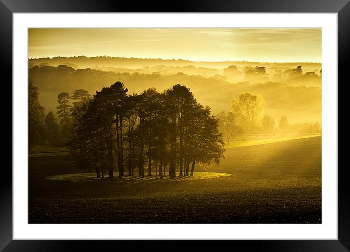 The Downs Framed Mounted Print by Ian Hufton