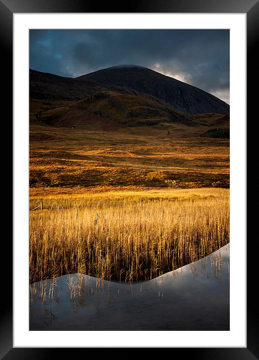 Golden reeds, Loch Cill Chriosd, Skye Framed Mounted Print by Andrew Kearton