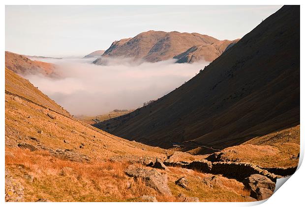  misty wrynose pass Print by eric carpenter