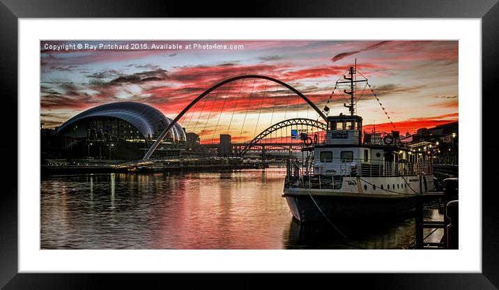 Tyne View  Framed Mounted Print by Ray Pritchard
