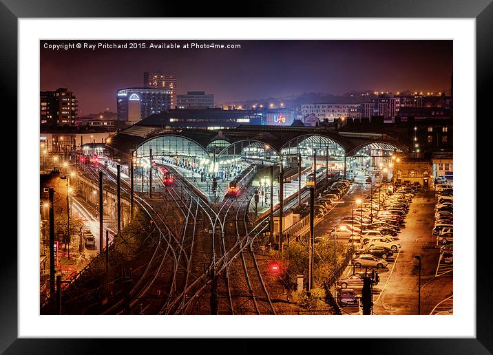  Newcastle Central Station  Framed Mounted Print by Ray Pritchard