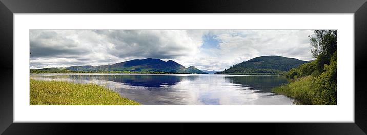 Derwent Water Panarama Framed Mounted Print by Malcolm Smith