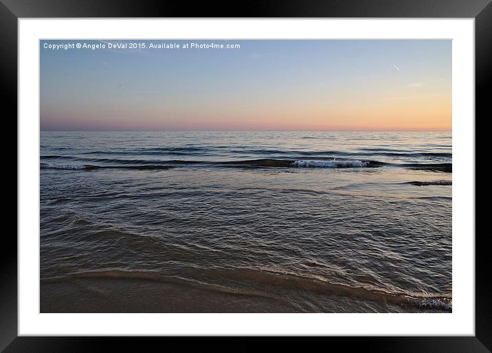 Twilight Sea Framed Mounted Print by Angelo DeVal