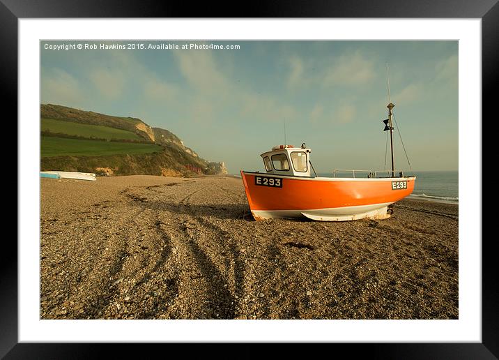  Branscombe Boat  Framed Mounted Print by Rob Hawkins
