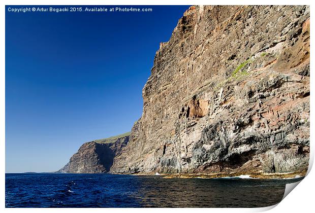 Los Gigantes Cliffs in Tenerife Print by Artur Bogacki