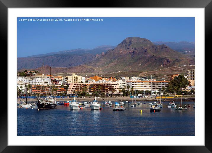 Los Cristianos in Tenerife Framed Mounted Print by Artur Bogacki