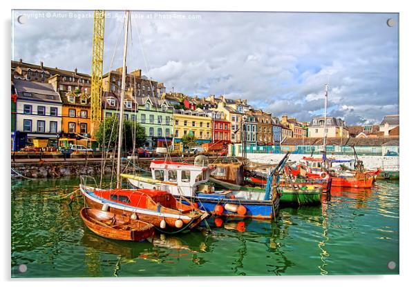 Cobh Town in Ireland Acrylic by Artur Bogacki