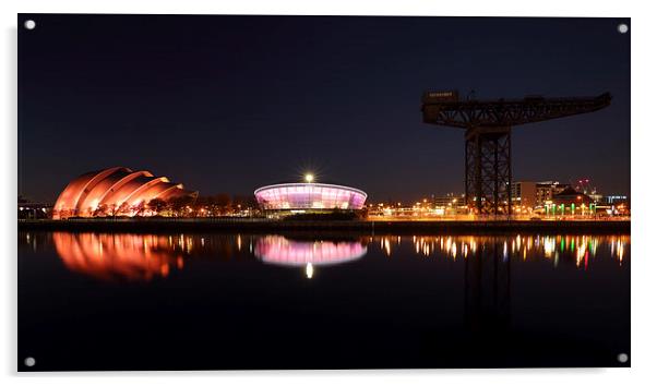 Glasgow Night Acrylic by Grant Glendinning