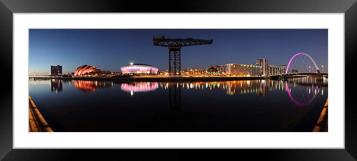 Clyde View Panorama Framed Mounted Print by Grant Glendinning