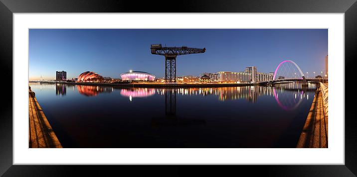 Clyde View Panorama Framed Mounted Print by Grant Glendinning