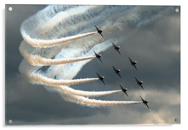 Red Arrows 2 Acrylic by Oxon Images