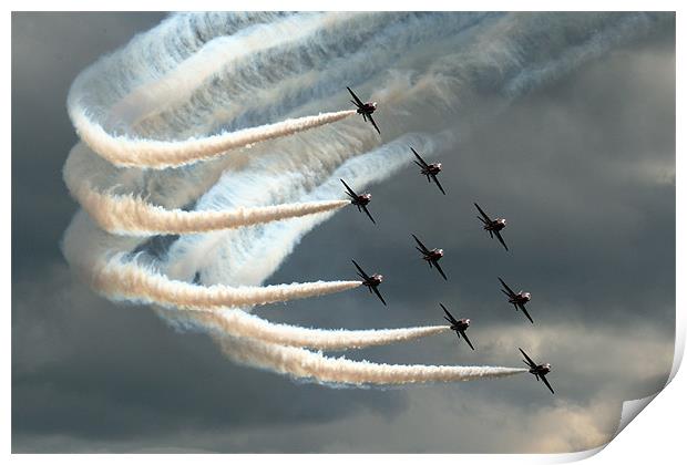 Red Arrows 2 Print by Oxon Images