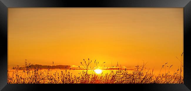  Allonby Sunset Framed Print by martin davenport