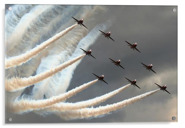 Red Arrows 3 Acrylic by Oxon Images