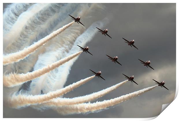 Red Arrows 3 Print by Oxon Images