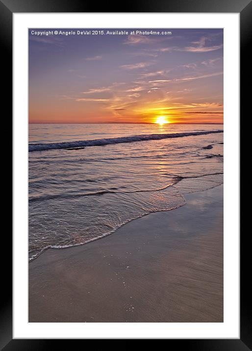 Last Minute Summer Beach Sunset  Framed Mounted Print by Angelo DeVal