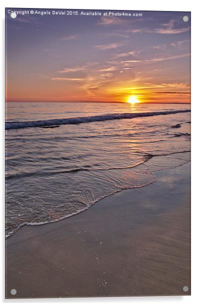 Last Minute Summer Beach Sunset  Acrylic by Angelo DeVal