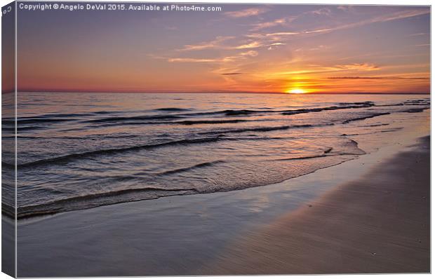 Last Minute Summer Beach Sunset in Algarve Canvas Print by Angelo DeVal
