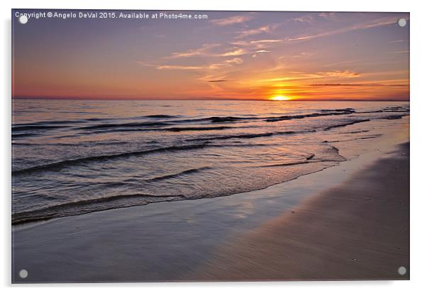 Last Minute Summer Beach Sunset in Algarve Acrylic by Angelo DeVal