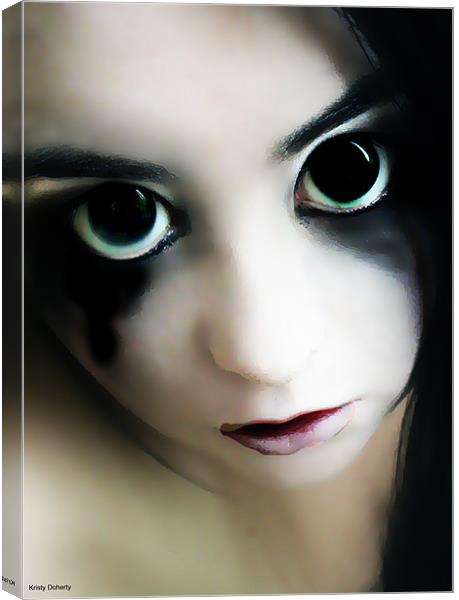 evil doll Canvas Print by kristy doherty