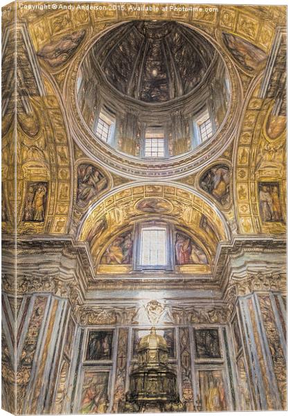  Santa Maria Maggiore Basilica in Rome Canvas Print by Andy Anderson