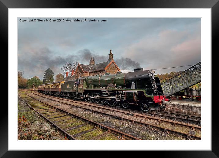 46100 Royal Scot at Highley Framed Mounted Print by Steve H Clark