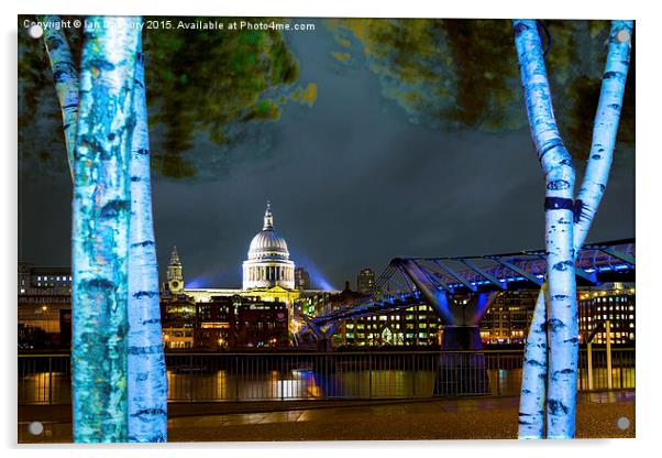  St Paul's through the trees Acrylic by Ian Danbury